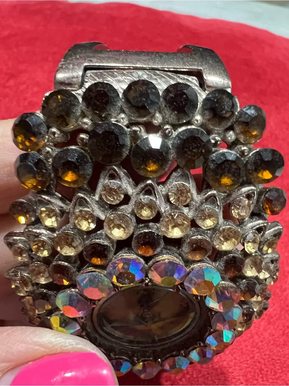 Crystal Accent Bracelet Watch - Brown Crystal Dial